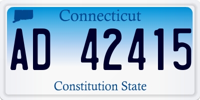 CT license plate AD42415