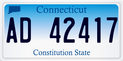 CT license plate AD42417