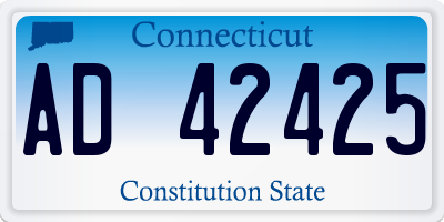 CT license plate AD42425
