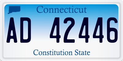CT license plate AD42446