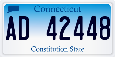 CT license plate AD42448
