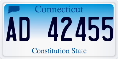 CT license plate AD42455