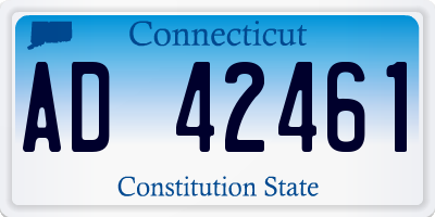 CT license plate AD42461