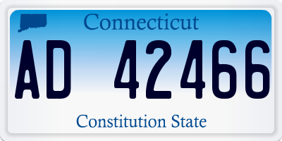 CT license plate AD42466