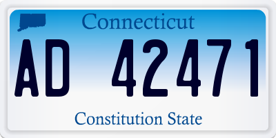 CT license plate AD42471