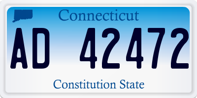 CT license plate AD42472