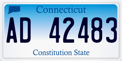 CT license plate AD42483