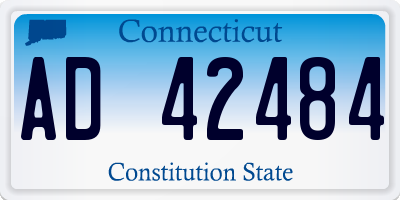 CT license plate AD42484