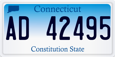 CT license plate AD42495
