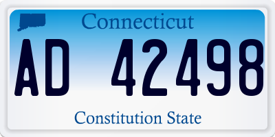 CT license plate AD42498