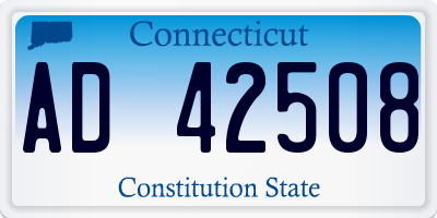 CT license plate AD42508