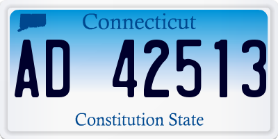 CT license plate AD42513