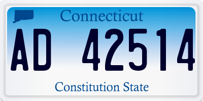 CT license plate AD42514
