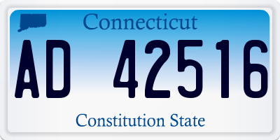 CT license plate AD42516