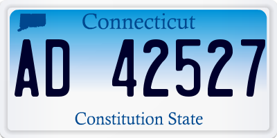 CT license plate AD42527
