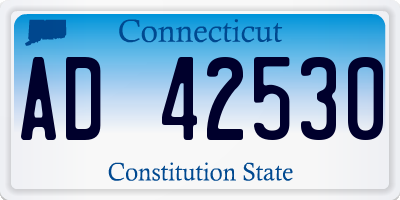 CT license plate AD42530