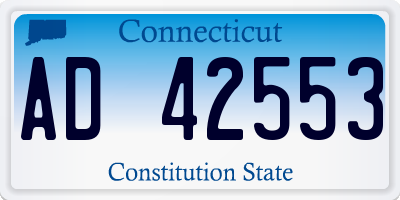 CT license plate AD42553