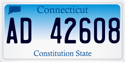 CT license plate AD42608