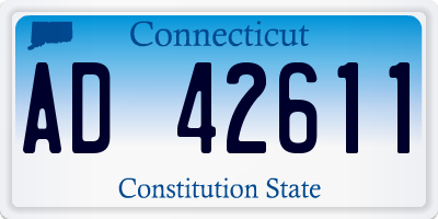 CT license plate AD42611