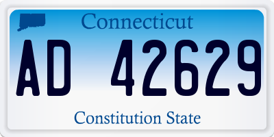 CT license plate AD42629