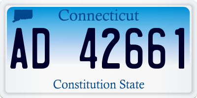 CT license plate AD42661