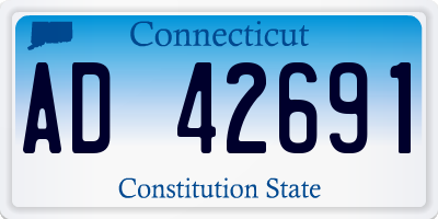 CT license plate AD42691