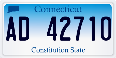 CT license plate AD42710