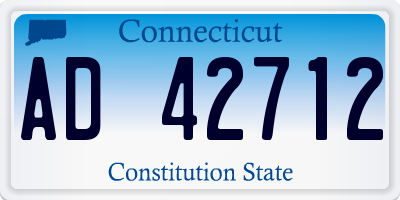 CT license plate AD42712