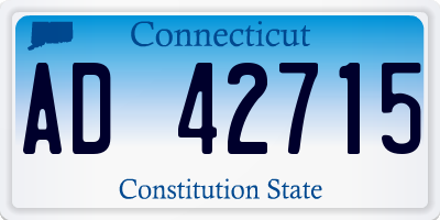 CT license plate AD42715