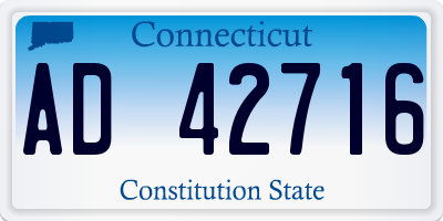 CT license plate AD42716
