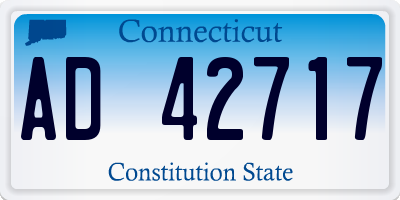 CT license plate AD42717
