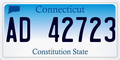 CT license plate AD42723