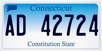CT license plate AD42724