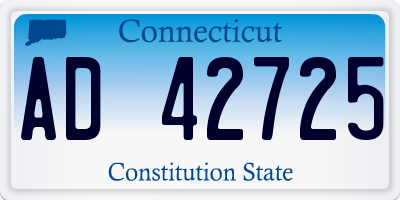 CT license plate AD42725