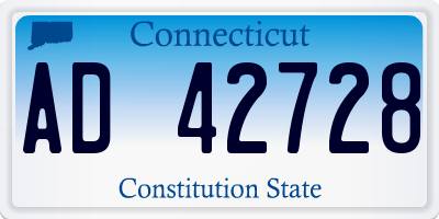 CT license plate AD42728