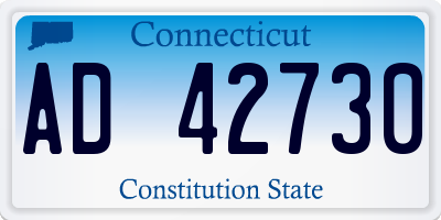 CT license plate AD42730