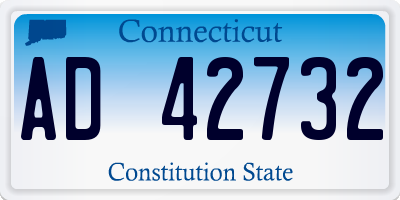 CT license plate AD42732
