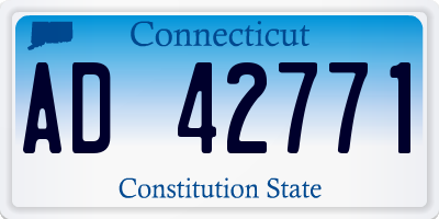 CT license plate AD42771