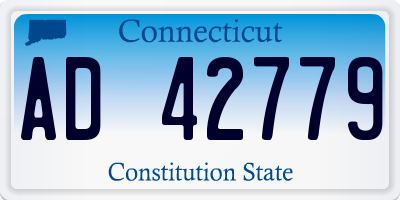 CT license plate AD42779