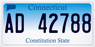 CT license plate AD42788