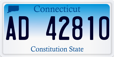 CT license plate AD42810
