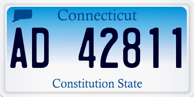 CT license plate AD42811