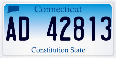CT license plate AD42813