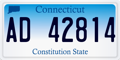CT license plate AD42814