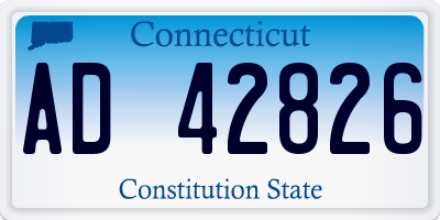 CT license plate AD42826