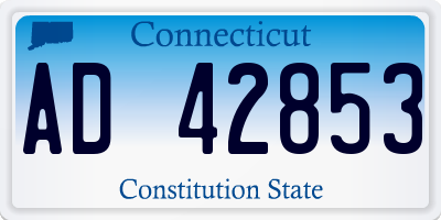 CT license plate AD42853