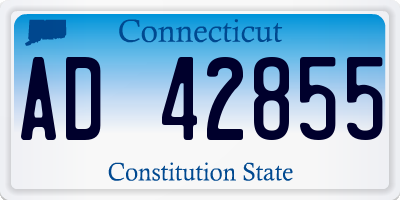 CT license plate AD42855