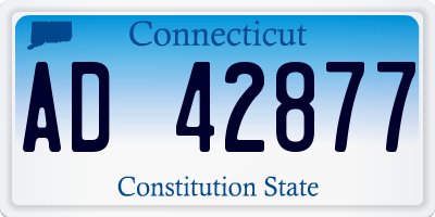 CT license plate AD42877