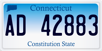 CT license plate AD42883