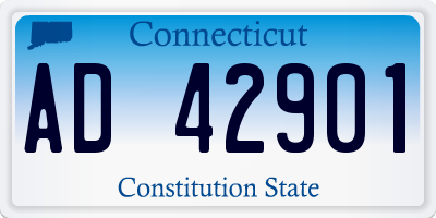 CT license plate AD42901